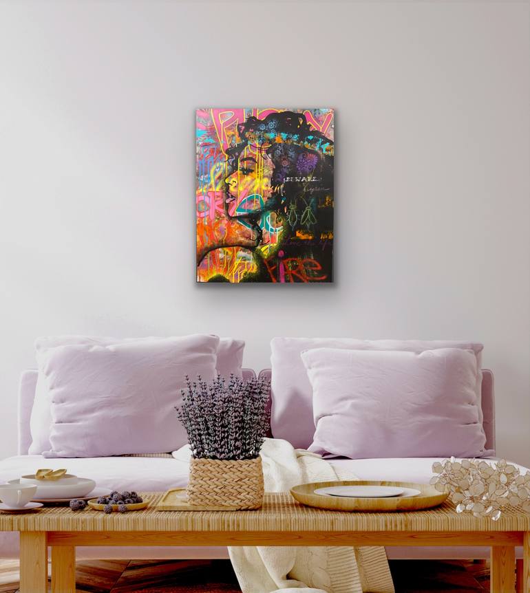 Original Abstract Expressionism Women Painting by Aura Xdr