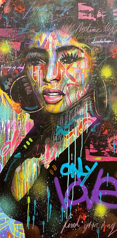 Original Street Art Women Paintings by Dean Russo