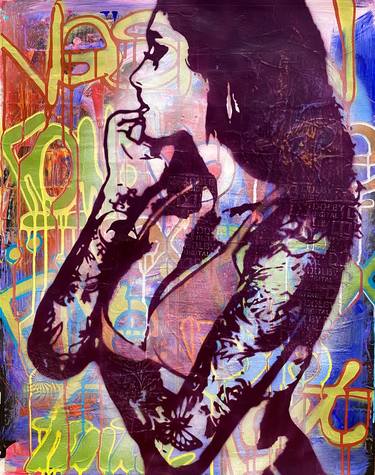 Original Street Art Women Paintings by AURA xDR