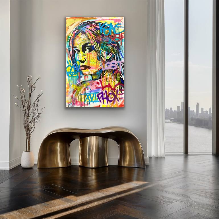 Original Abstract Expressionism Women Painting by Aura Xdr