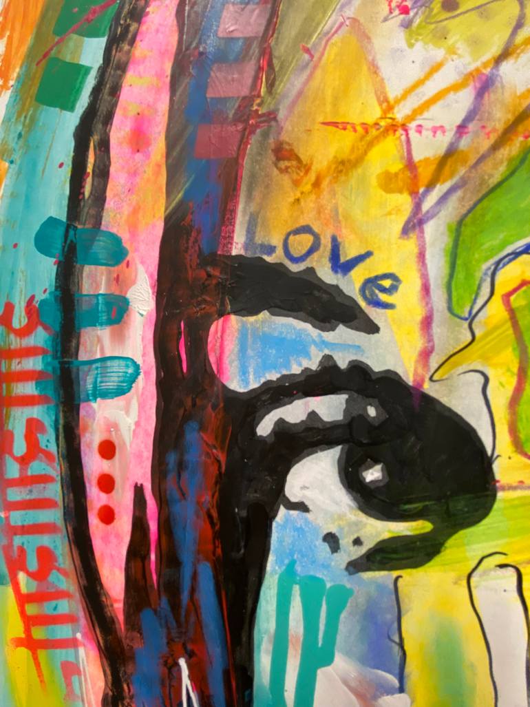 Original Abstract Expressionism Women Painting by Aura Xdr