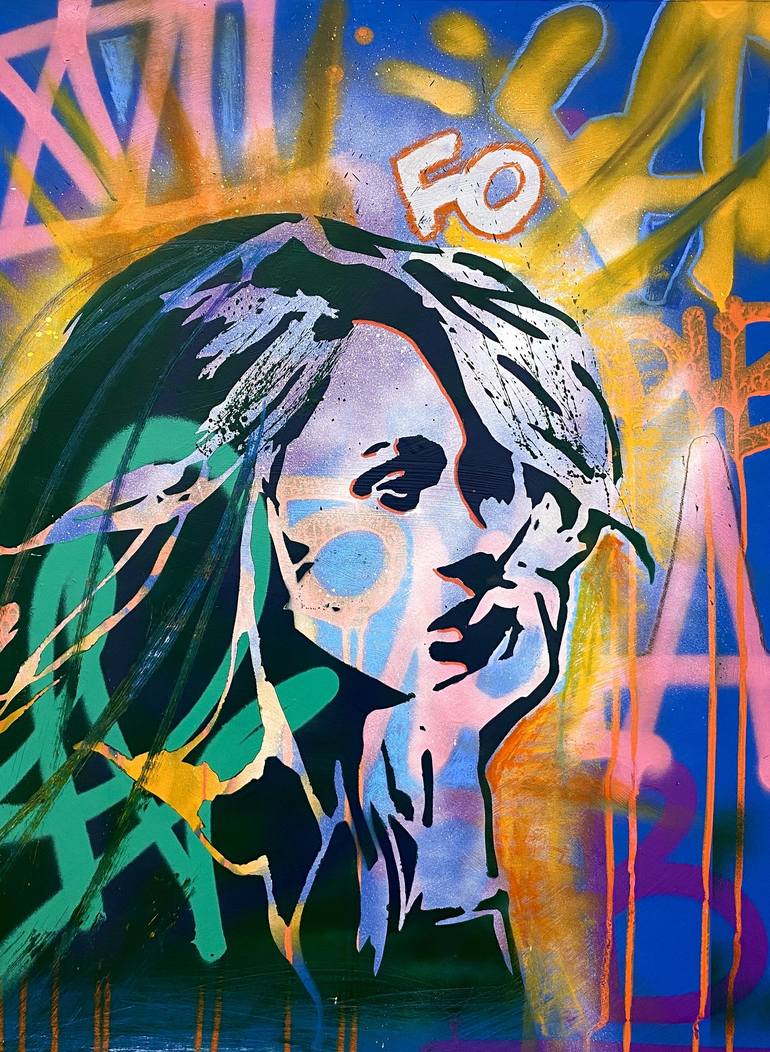 Original Figurative Women Paintings by Aura Xdr