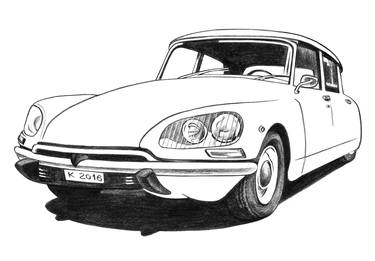 Original Pop Art Car Drawings by Kadhum Ali