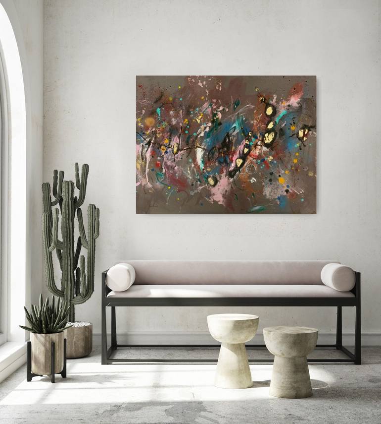 Original Abstract Expressionism Abstract Painting by Hilton Edwards