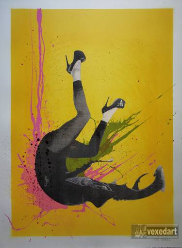 Black Stiletto Stag : 5 color hand pulled screen print, Limited Edition /30 thumb