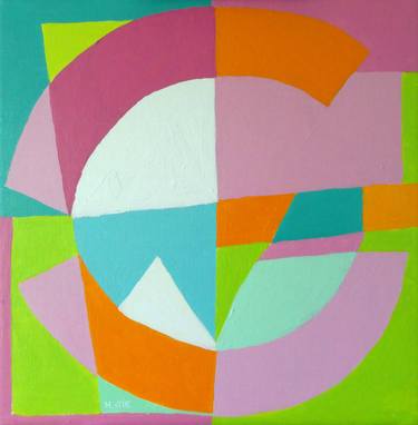 Original Abstract Geometric Paintings by Hanne Sie