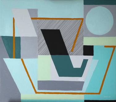 Original Modern Geometric Paintings by Hanne Sie