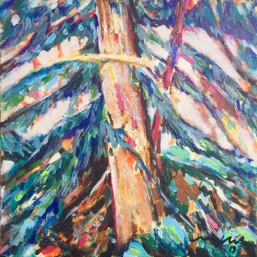 Print of Abstract Expressionism Tree Paintings by Melike Cagici