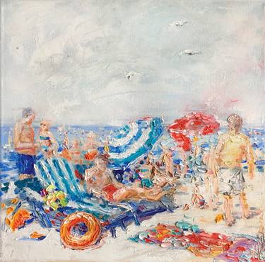 Print of Art Deco Beach Paintings by Inga Jurane