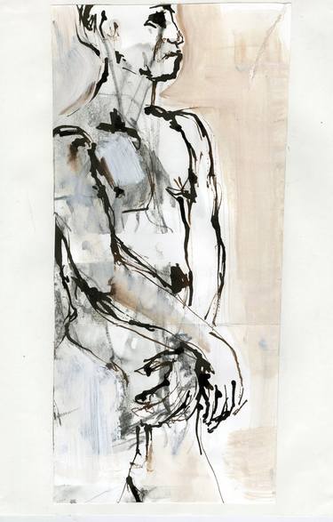 Original Men Drawings by Lorraine Bacchus