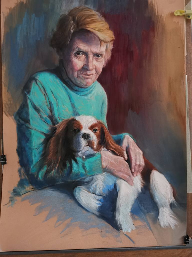 Original Portraiture People Painting by Klara Arnaudova
