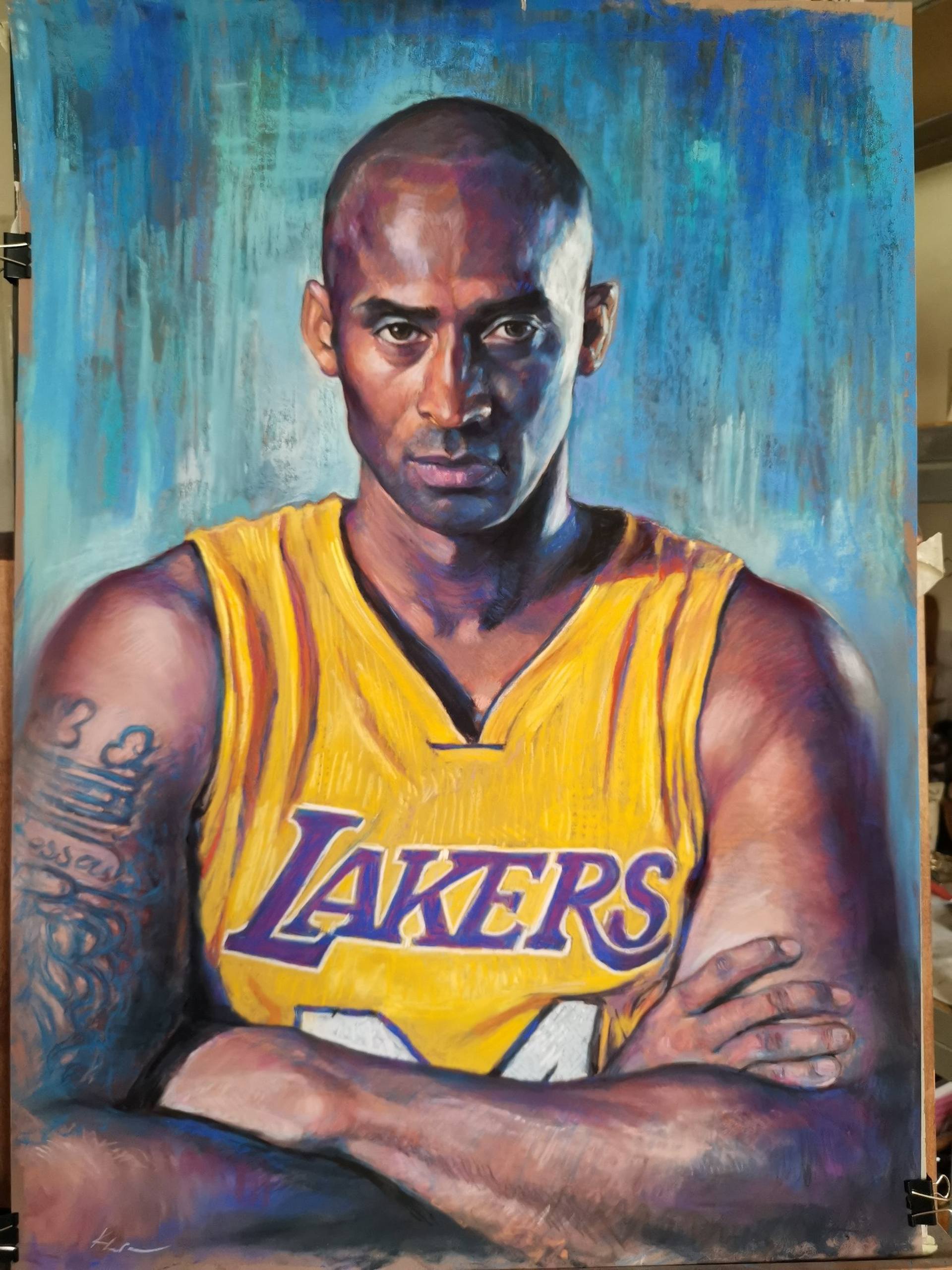 Hand Painted Kobe Bryant Pop Art Acrylic Canvas 