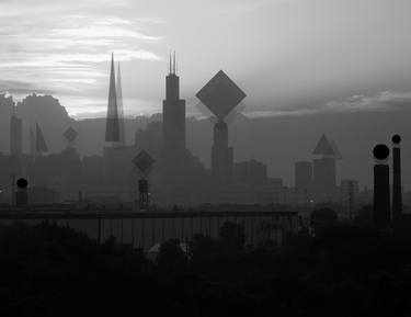 The City Sunrise with Symbols #2 - Limited Edition 1 of 12 thumb