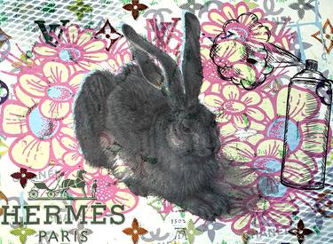 "Albrecht Durer Rabbit Disaster #01" - original artwork on 300gsm Italian paper thumb