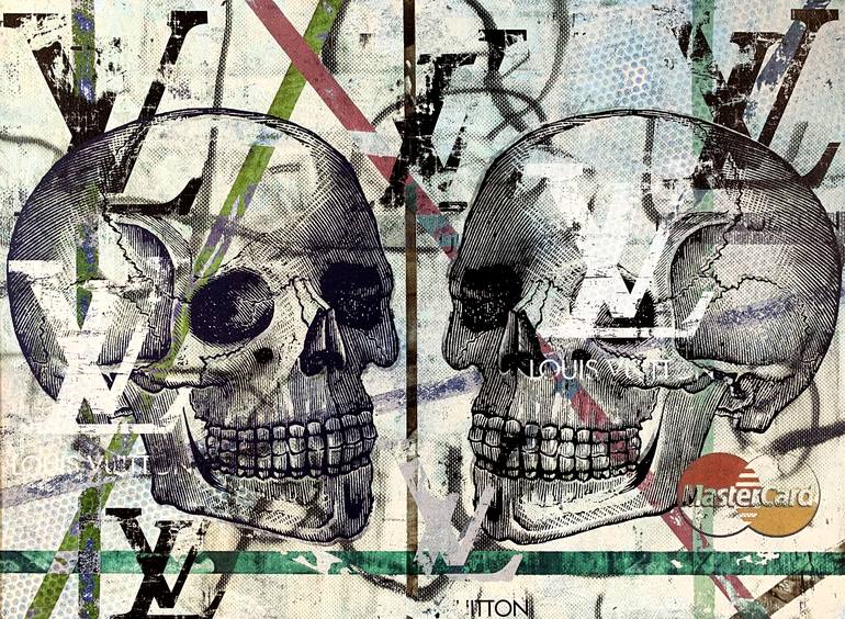 "Double Skull Disaster #10" - original artwork on 300gsm Italian paper