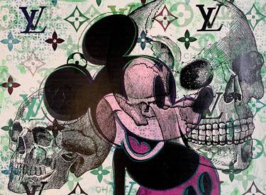 "Mickey Mouse Disaster in Magenta #01" [after Andy Warhol] - original artwork on 300gsm Italian paper thumb