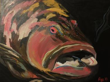 Original Modern Fish Paintings by Olga Sharp