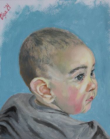 Original Portraiture Children Paintings by Olga Sharp