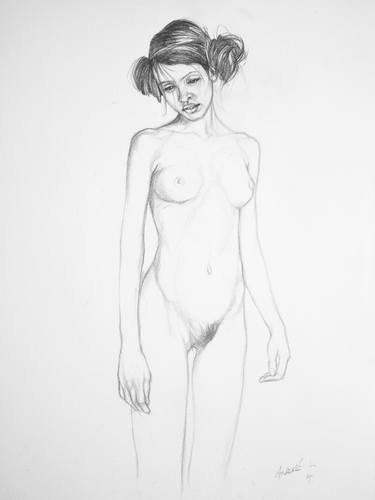 Original Figurative Nude Drawings by Andre Leonard