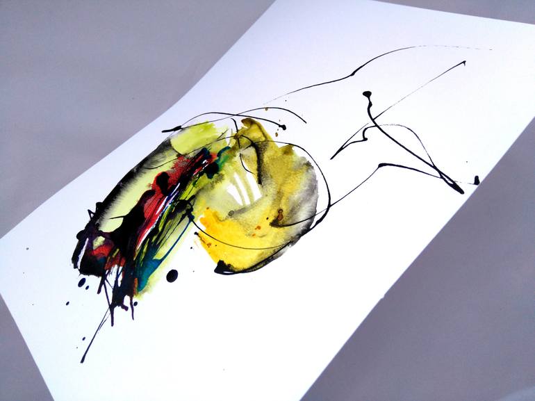 Original Abstract Animal Painting by Anne Borchardt