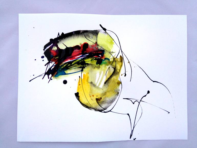 Original Abstract Animal Painting by Anne Borchardt