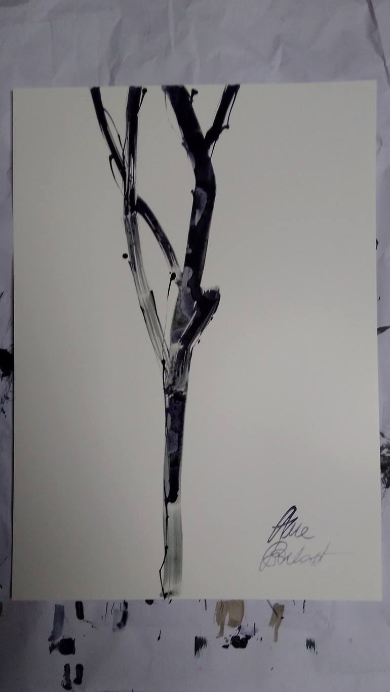 Original Abstract Botanic Painting by ANNE BORCHARDT