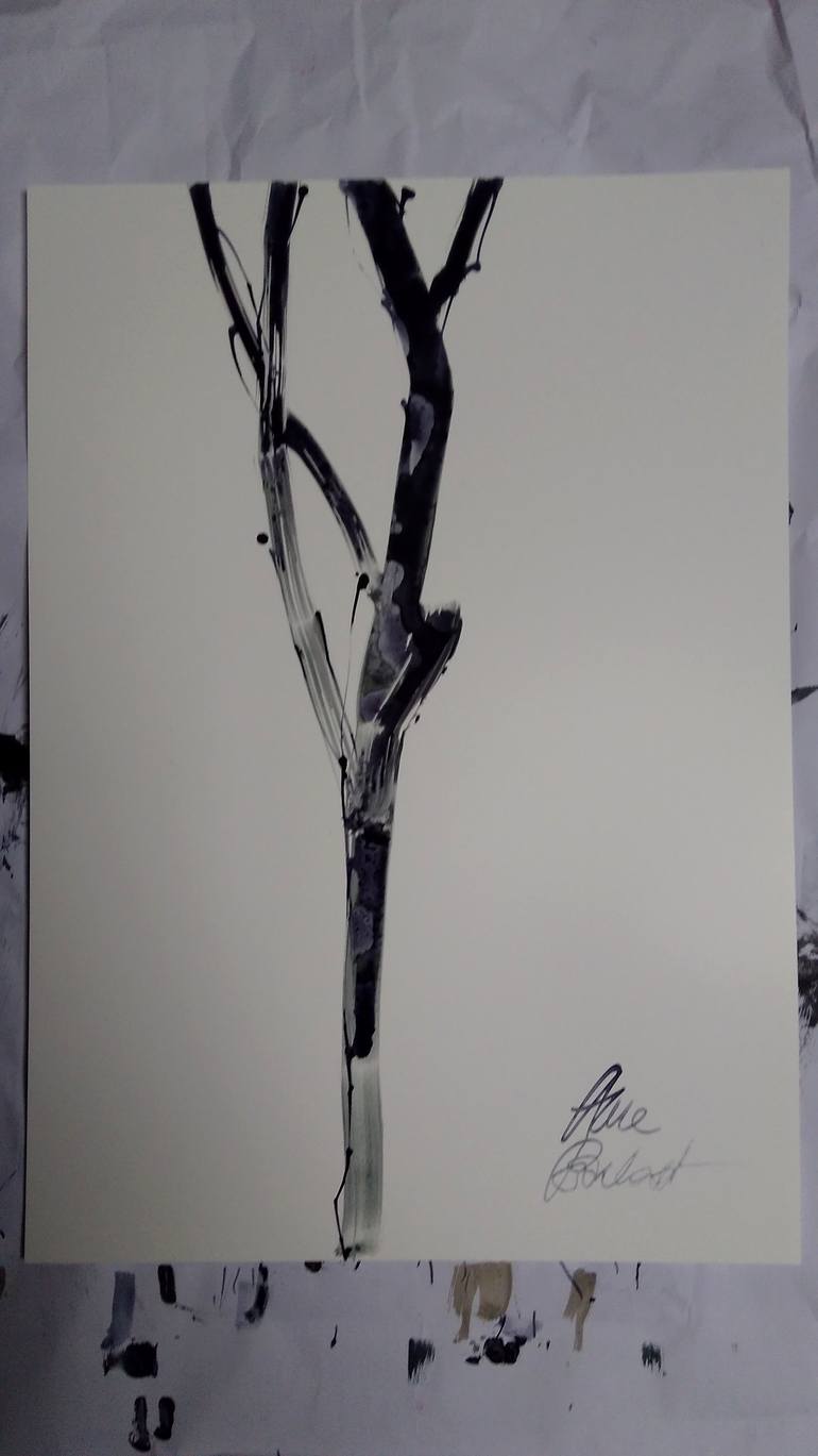 Original Abstract Botanic Painting by Anne Borchardt