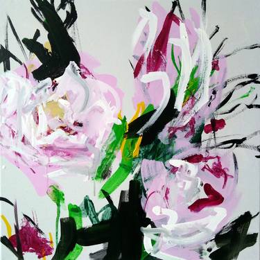 Original Abstract Floral Paintings by ANNE BORCHARDT