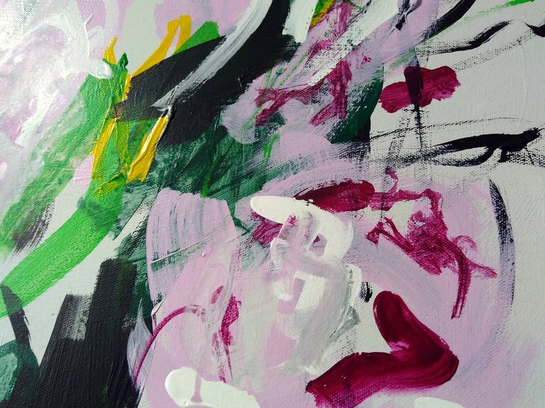 Original Abstract Floral Painting by ANNE BORCHARDT