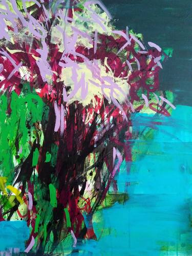 Original Abstract Garden Paintings by ANNE BORCHARDT