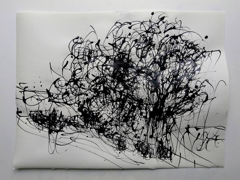 Original Abstract Drawing by ANNE BORCHARDT