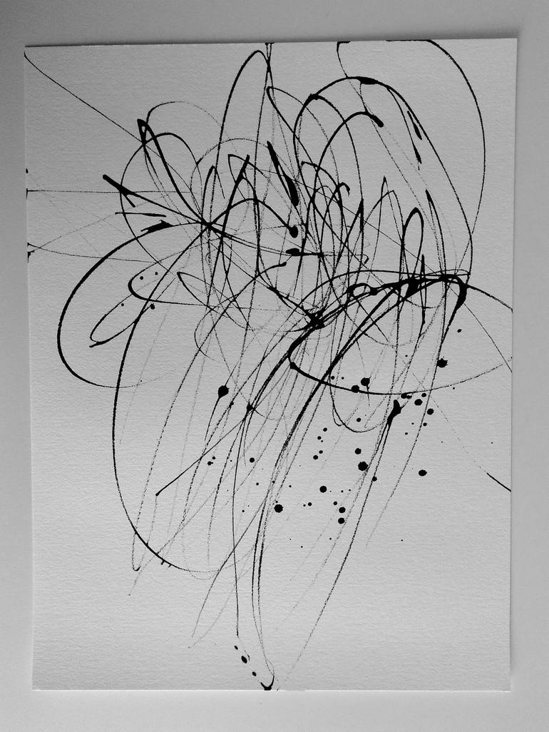 Original Abstract Drawing by ANNE BORCHARDT