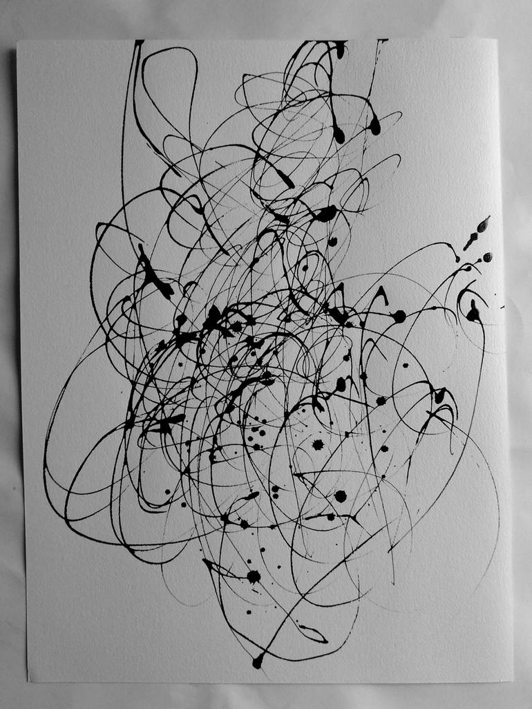Original Abstract Drawing by ANNE BORCHARDT