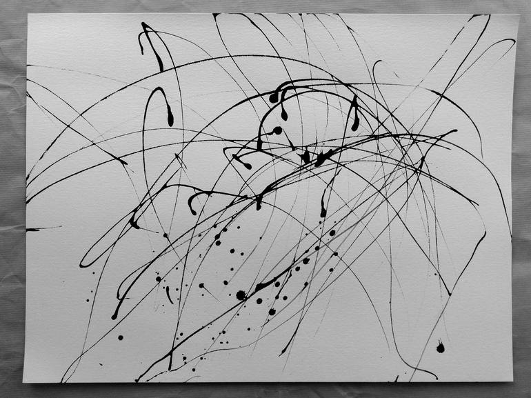 Original Abstract Drawing by ANNE BORCHARDT