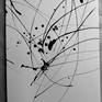 Gestural abstract expressionist drawing, ink on aquarelle paper.
Looks great in a frame with passepartout.
Signed and dated on the back.