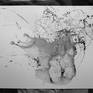 Gestural abstract expressionist painting, ink on Yupo paper.

Looks great in a frame with passepartout.

Signed and dated on the back.