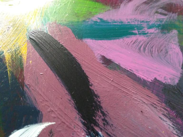 Original Abstract Floral Painting by Anne Borchardt