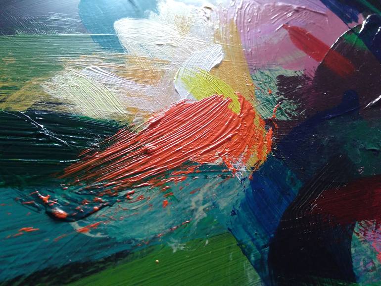 Original Abstract Floral Painting by Anne Borchardt