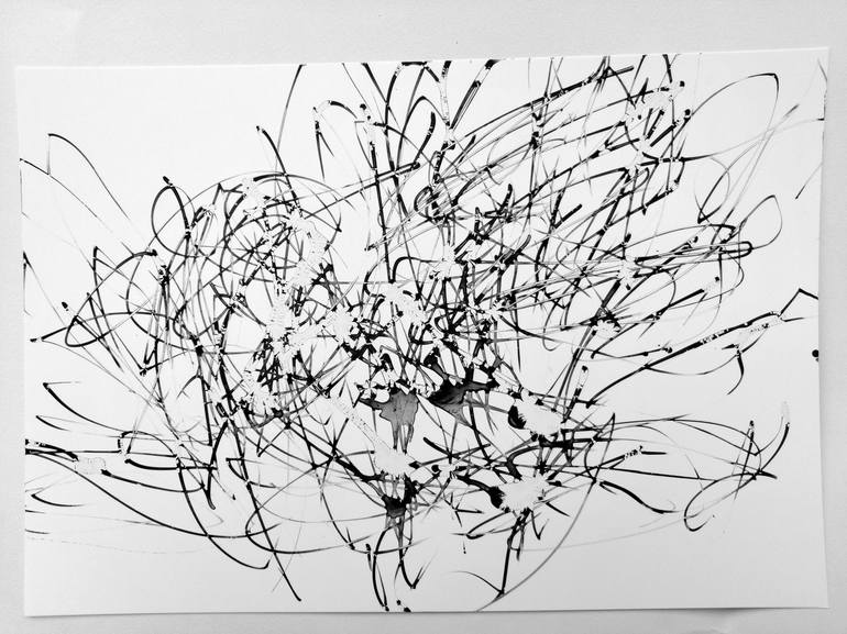 Original Abstract Drawing by ANNE BORCHARDT