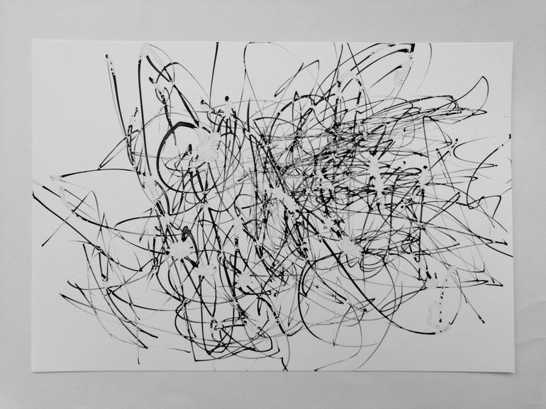 Original Illustration Abstract Drawing by ANNE BORCHARDT