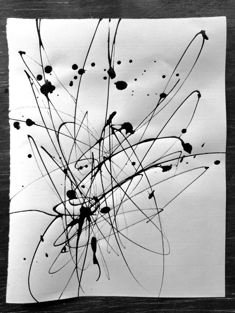 Original Modern Abstract Drawing by ANNE BORCHARDT