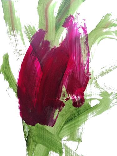 Original Abstract Floral Paintings by ANNE BORCHARDT