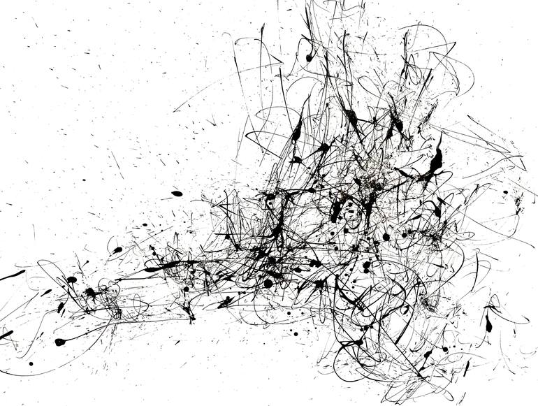 Original Abstract Expressionism Abstract Drawings by Anne Borchardt