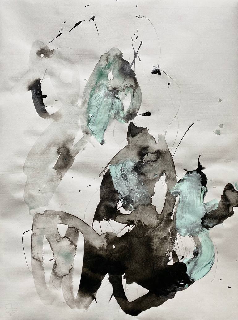 Original Abstract Expressionism Abstract Painting by Anne Borchardt