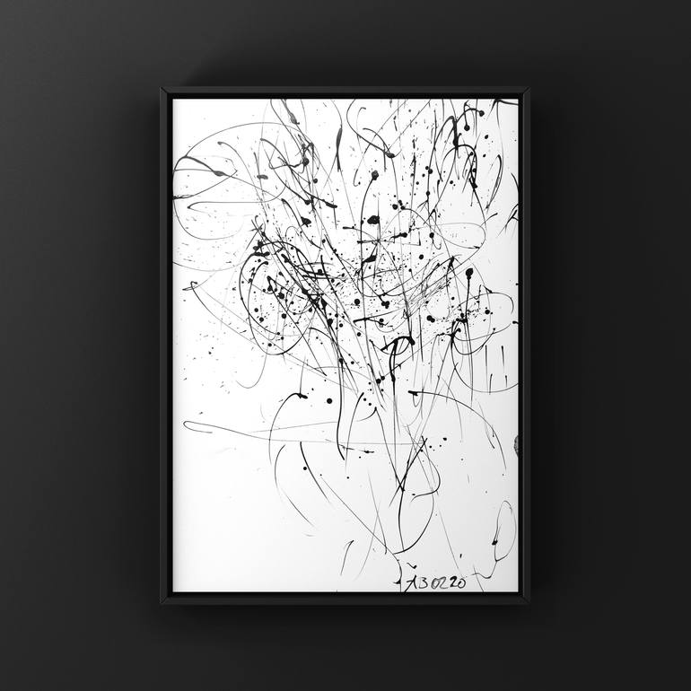 Original Abstract Expressionism Abstract Drawings by Anne Borchardt