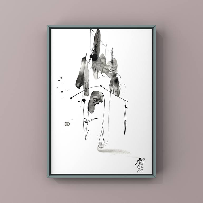 Original Abstract Architecture Painting by Anne Borchardt