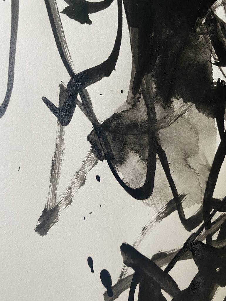 Original Expressionism Abstract Drawing by ANNE BORCHARDT