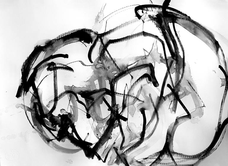 Original Abstract Expressionism Abstract Painting by Anne Borchardt