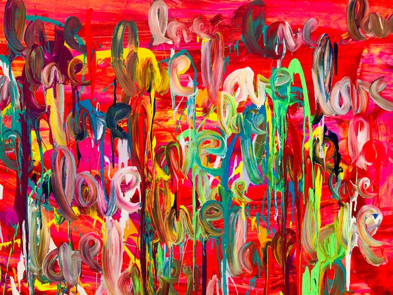 Original Abstract Love Painting by Heather Offord