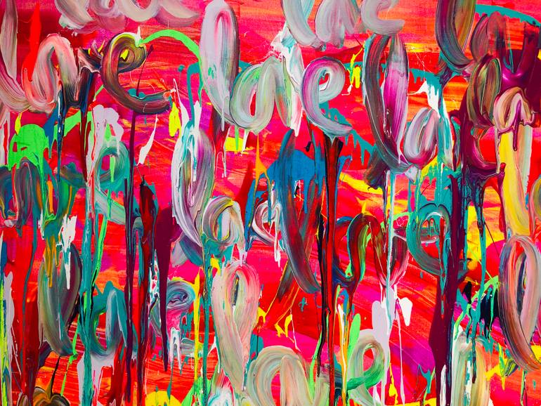 Original Abstract Love Painting by Heather Offord